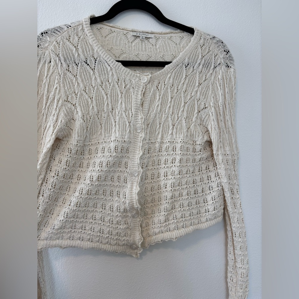Z Supply Cream Knit Women's Cardigan